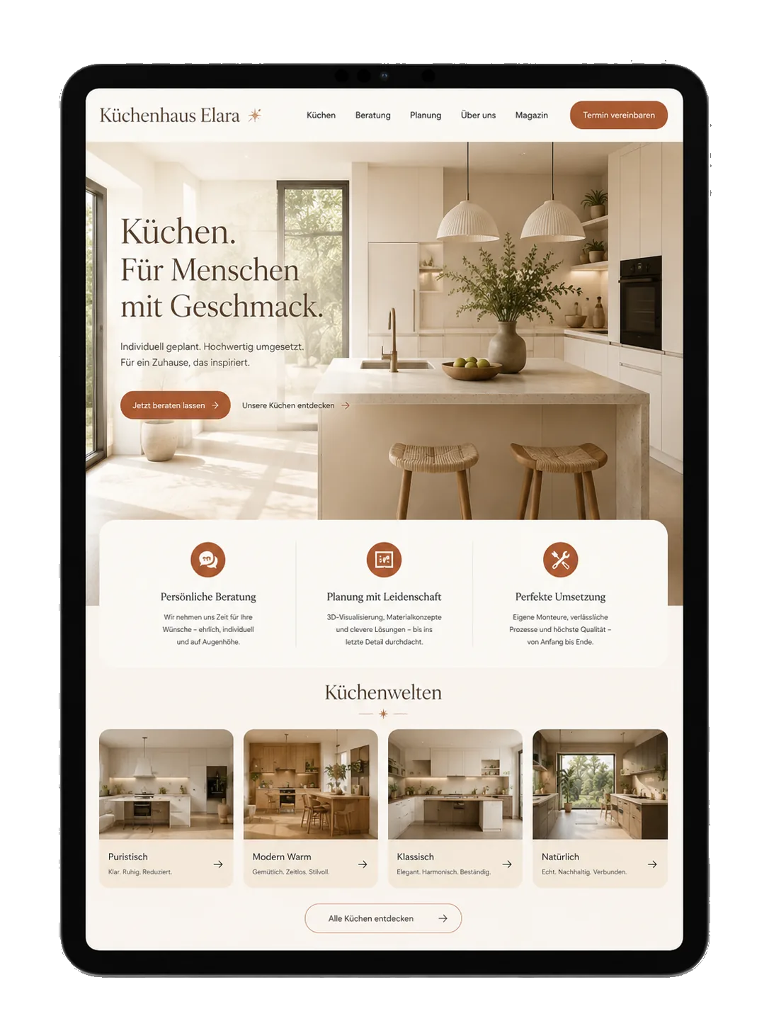 Küchenplaner Website Beispiel